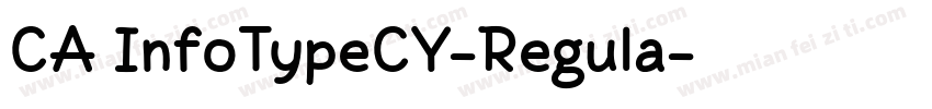 CA InfoTypeCY-Regula字体转换